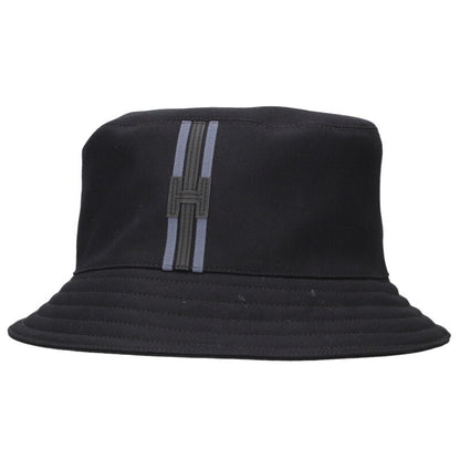 HERMES Fred H-Stripe Bucket Hat Black Size ONE SIZE