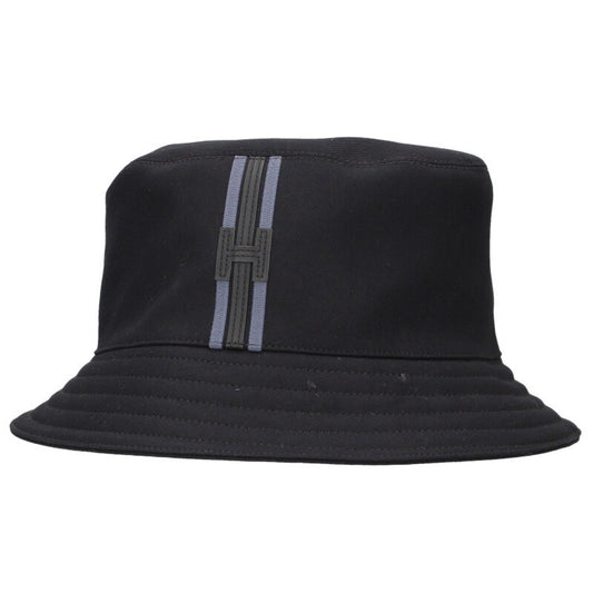 HERMES Fred H-Stripe Bucket Hat Black Size ONE SIZE