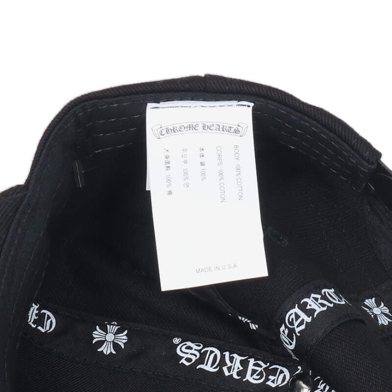 Chrome Hearts TRUCKER CAP RS3 Embroidered Denim Hat Black