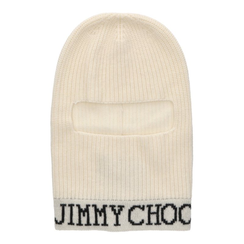 JIMMYCHOO Logo Wool Balaclava White