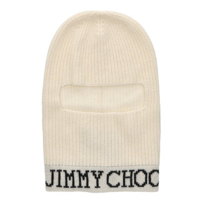 JIMMYCHOO Logo Wool Balaclava White