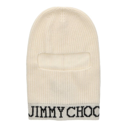 JIMMYCHOO Logo Wool Balaclava White