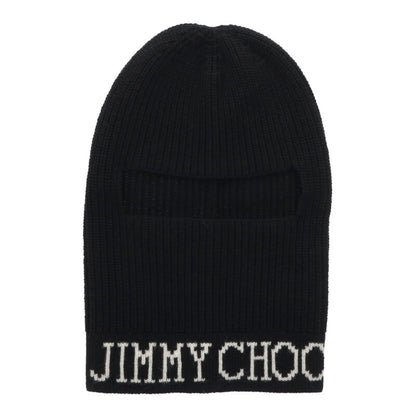 JIMMYCHOO Logo Wool Balaclava Black