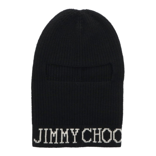 JIMMYCHOO Logo Wool Balaclava Black