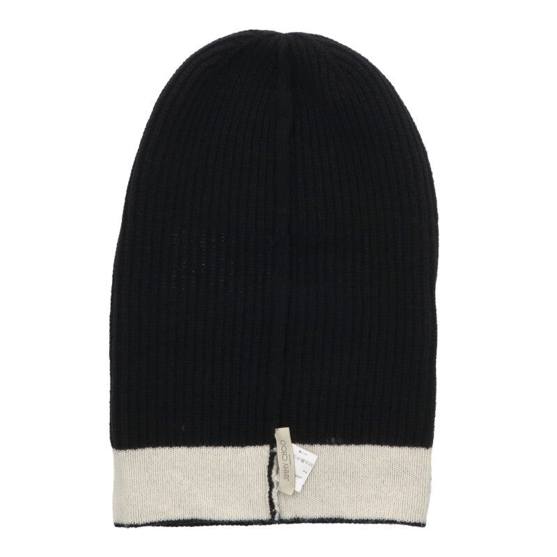 JIMMYCHOO Logo Wool Balaclava Black