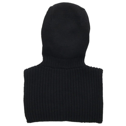 MONCLER x Edward Enninful Logo Patch Wool Balaclava Black