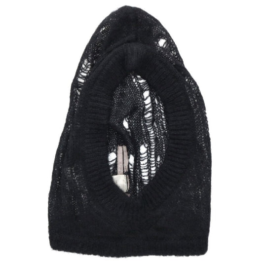 Rick Owens 24SS Hooded Knit Hat Black Size ONE SIZE