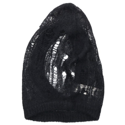 Rick Owens 24SS Hooded Knit Hat Black Size ONE SIZE