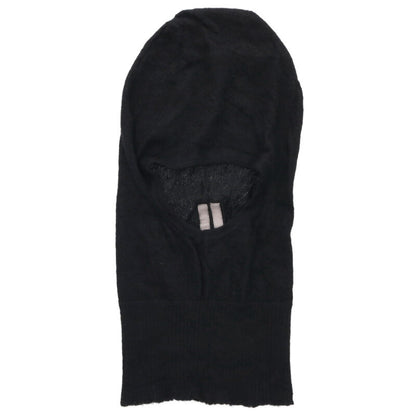 Rick Owens Cashmere Knit Balaclava Black Size ONE SIZE