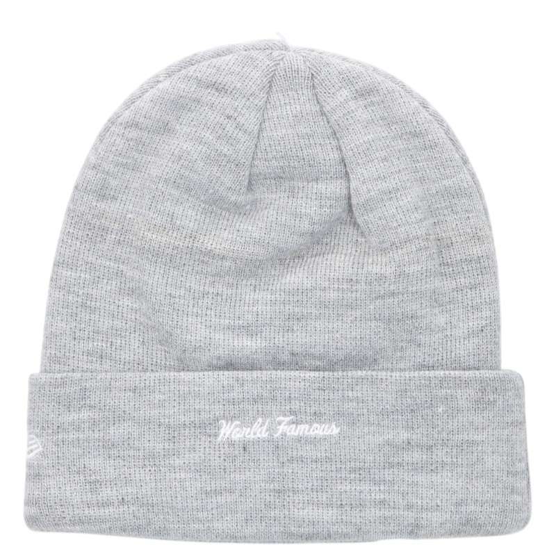 SUPREME 20AW New Era Cross Box Logo Acrylic Beanie Gray
