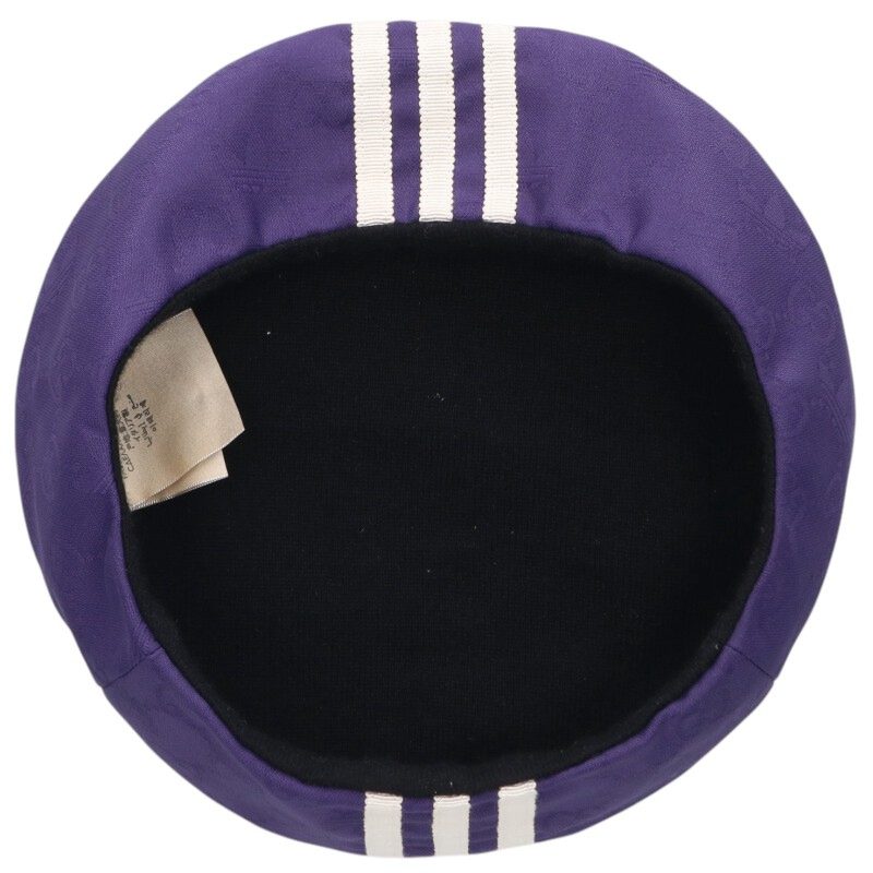 GUCCI x adidas Three Stripe GG Beret Hat Purple Size XL