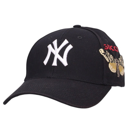 GUCCI Butterfly Embroidery NY Baseball Cap Size ONE SIZE