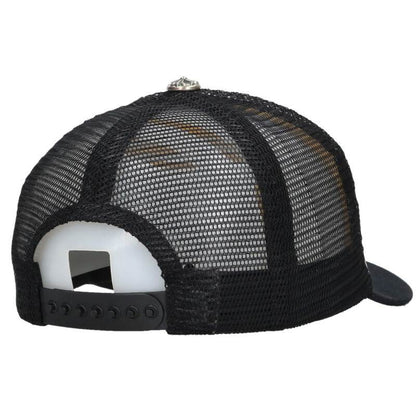 Chrome Hearts SIZE TRUCKER CAP CH Patch Hat Black x White x Silver Size ONE