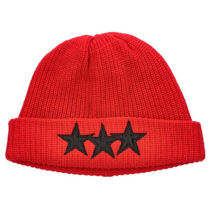 Chrome Hearts Star Patch Cashmere Beanie Red/Black