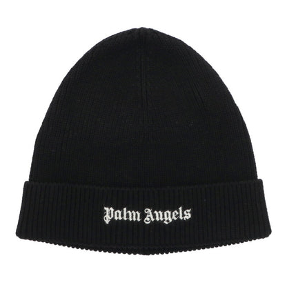 Palm Angels Logo Embroidered Cotton Beanie Size ONE SIZE