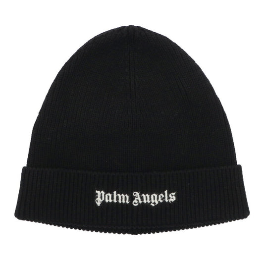 Palm Angels Logo Embroidered Cotton Beanie Size ONE SIZE