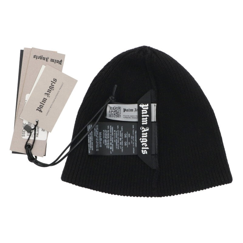 Palm Angels Logo Embroidered Cotton Beanie Size ONE SIZE
