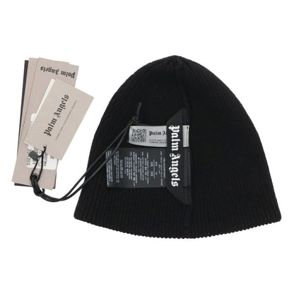 Palm Angels Logo Embroidered Cotton Beanie Size ONE SIZE