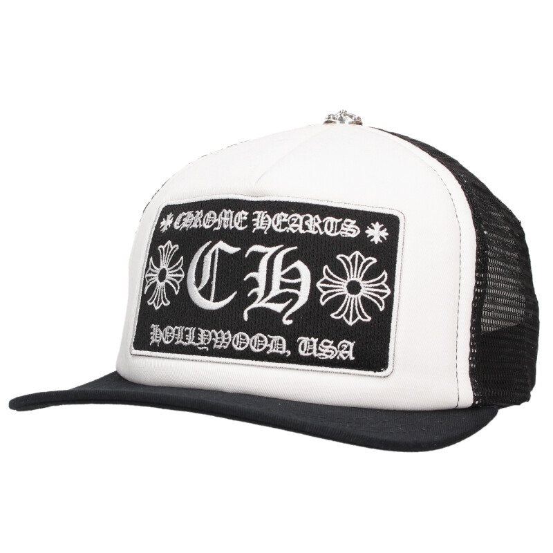 Chrome Hearts Hat Black x White x Silver Size ONE SIZE Multi
