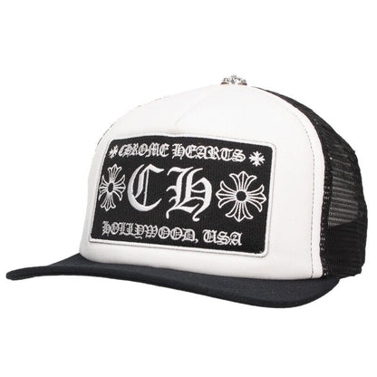 Chrome Hearts Hat Black x White x Silver Size ONE SIZE Multi