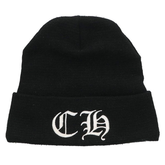 Chrome Hearts SIZE WOOL WATCH CAP Embroidered Hat Black x White Size ONE