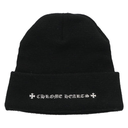 Chrome Hearts SIZE WOOL WATCH CAP Embroidered Hat Black x White Size ONE
