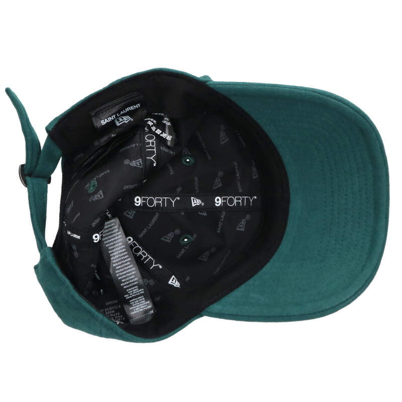 SAINT LAURENT PARIS Logo Cap Green Cotton Size ONE SIZE
