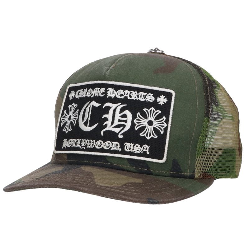 Chrome Hearts SIZE TRUCKER CAP CH Patch Hat Green x Silver Size ONE