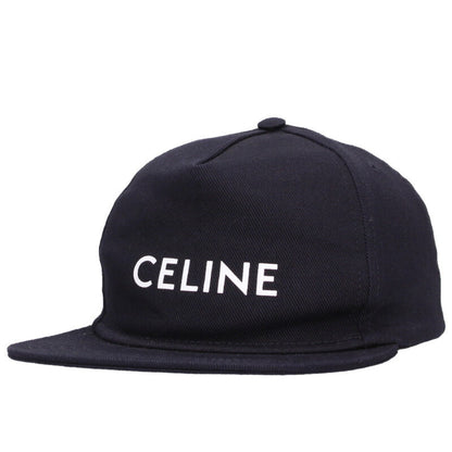 CELINE Logo Print Baseball Cap Black Cotton Size ONE SIZE