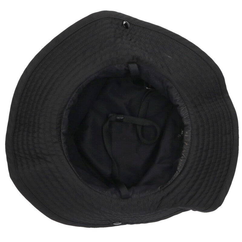 PRADA Triangle Plate Nylon Hat Black Size ONE SIZE