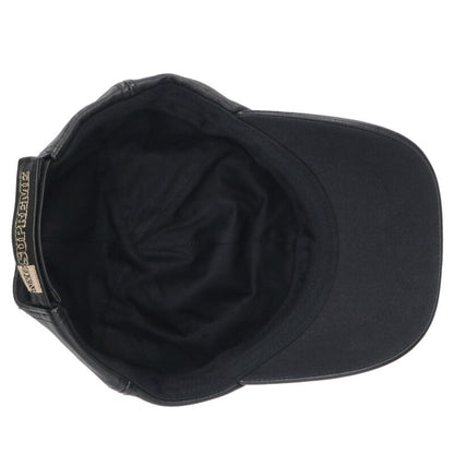 SUPREME New York Leather 6-Panel Cap Black Size ONE SIZE
