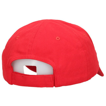 BALENCIAGA Logo Embroidered Cap Red Cotton Size ONE SIZE