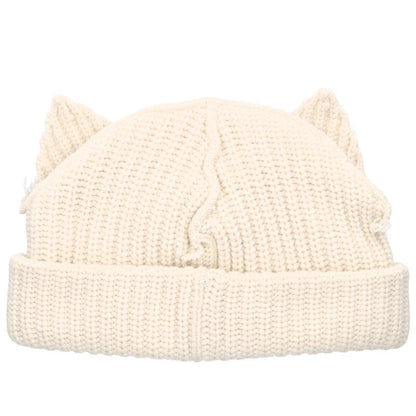 CHARLES JEFFREY LOVERBOY Cat Ear Beanie White Size ONE SIZE