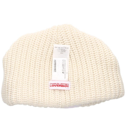 CHARLES JEFFREY LOVERBOY Cat Ear Beanie White Size ONE SIZE