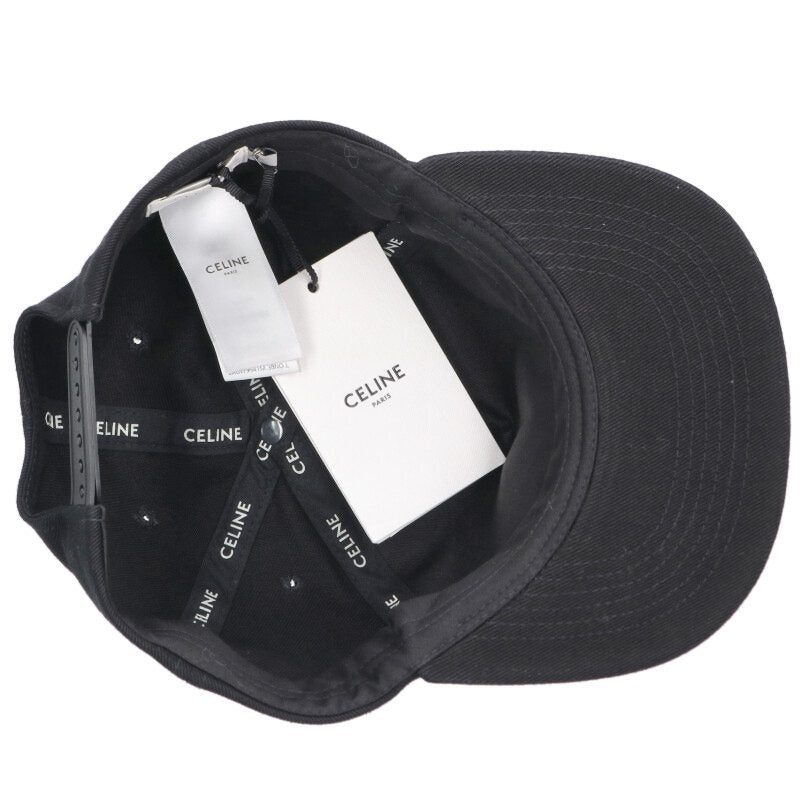 CELINE 22AW Sequin Logo Cap Black Size ONE SIZE
