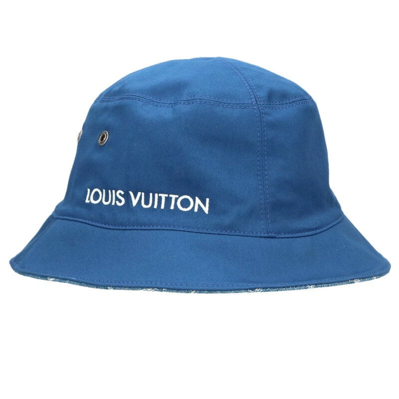 LOUISVUITTON Reversible Monogram Hat Blue Size ONE SIZE