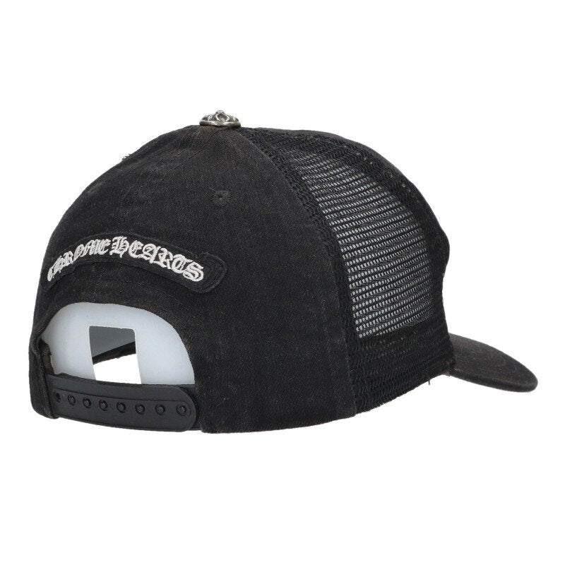 Chrome Hearts Denim Trucker Flare Knee Print Mesh Cap Multi