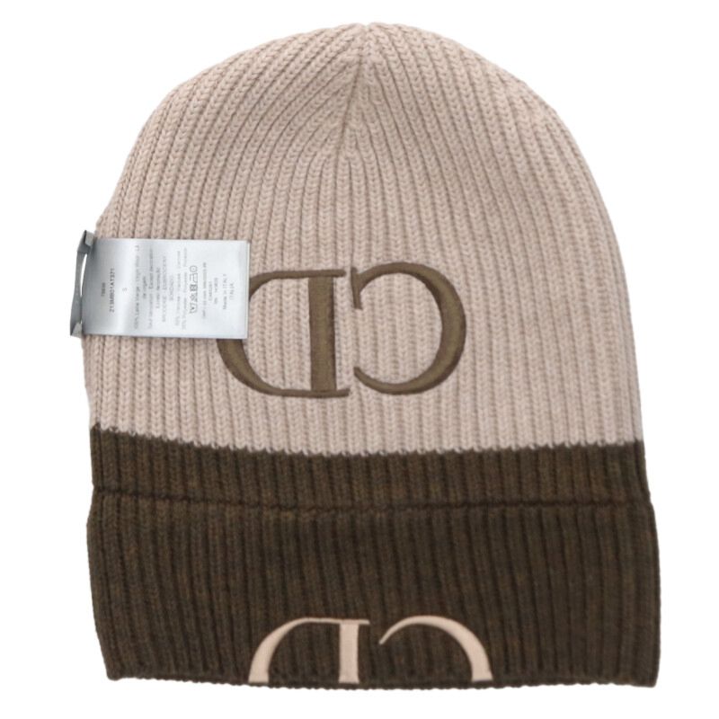 DIOR CD Signature Wool Beanie Multi Size ONE SIZE
