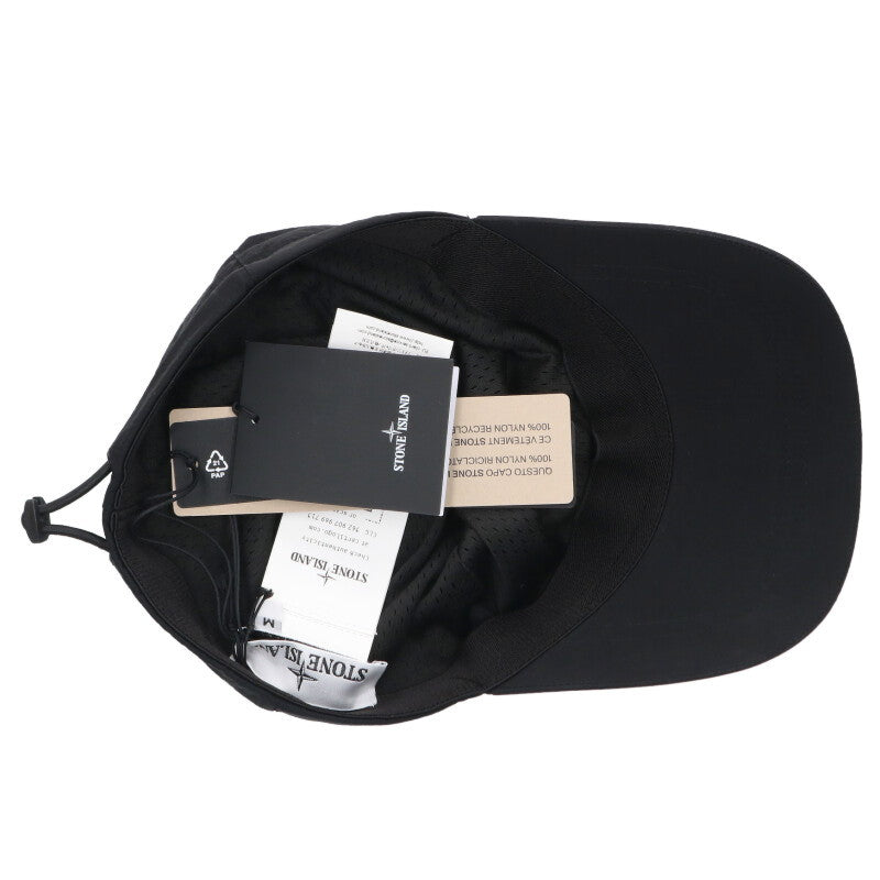 STONEISLAND Logo Patch Nylon Cap Black Size ONE SIZE