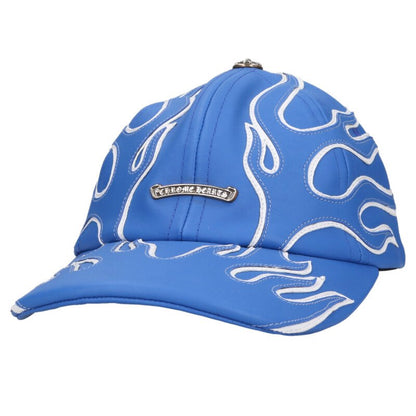 Chrome Hearts Scroll Label Flame Leather Cap Size ONE SIZE