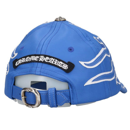 Chrome Hearts Scroll Label Flame Leather Cap Size ONE SIZE
