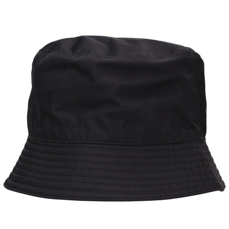PRADA Triangle Logo Re-Nylon Bucket Hat Black Size ONE SIZE