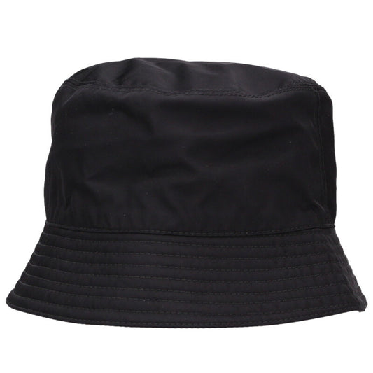 PRADA Triangle Logo Re-Nylon Bucket Hat Black Size ONE SIZE