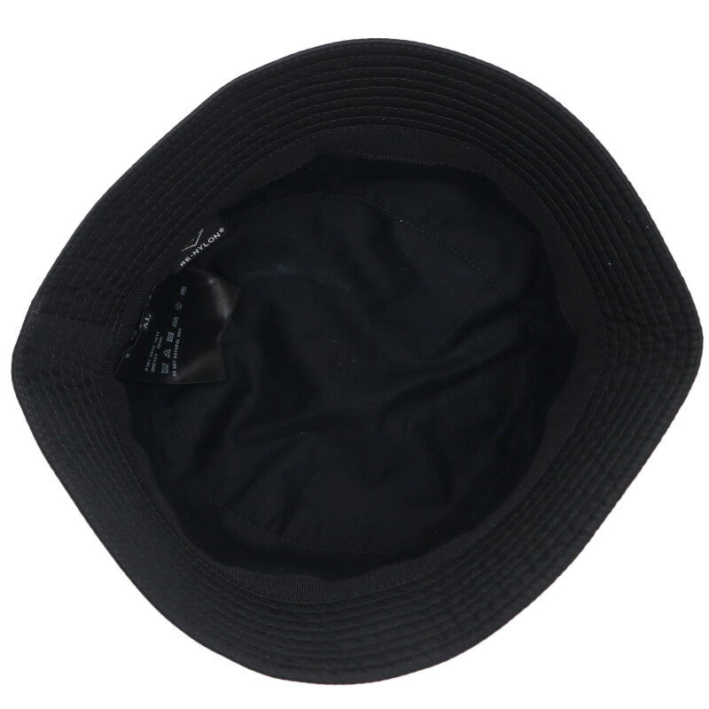 PRADA Triangle Logo Re-Nylon Bucket Hat Black Size ONE SIZE