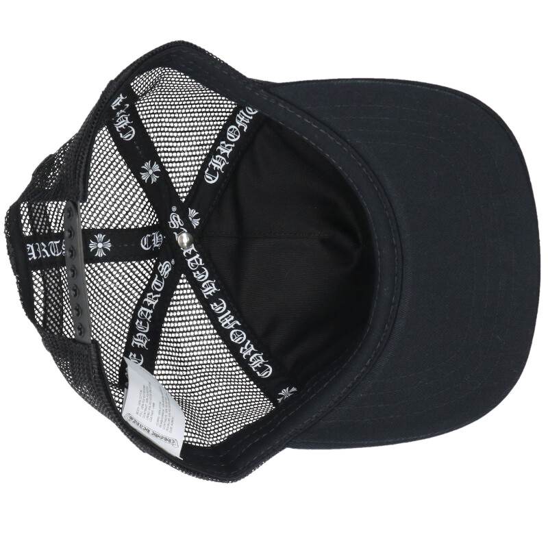 Chrome Hearts TRUCKER CAP 3 Cemetery Leather Size ONE Black