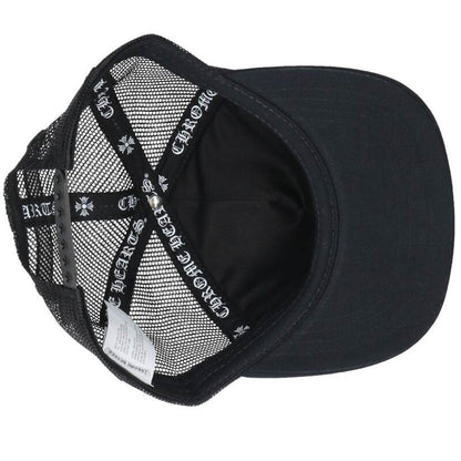 Chrome Hearts TRUCKER CAP 3 Cemetery Leather Size ONE Black