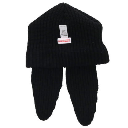 CHARLES JEFFREY LOVERBOY Rabbit Beanie Black Size ONE SIZE