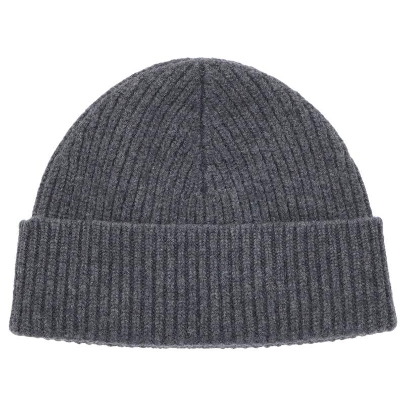 AMI Alexandre Mattiussi Wool Logo Beanie Gray Size ONE SIZE