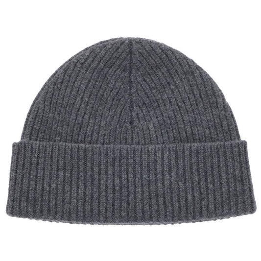 AMI Alexandre Mattiussi Wool Logo Beanie Gray Size ONE SIZE