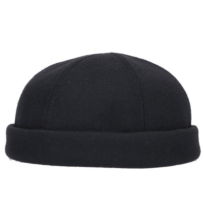 GUCCI Logo Embroidered Wool Hat Black Size ONE SIZE